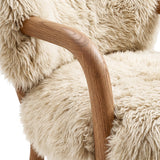 Sessel Lammfell, Sessel beige, Breite 82 cm