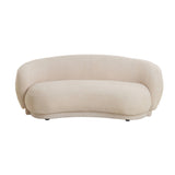 Sofa halbrund creme, 2 Sitzer halbrundes Sofa creme, Länge 191 cm