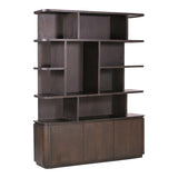 Bücherschrank braun, Regal braun, Wohnzimmerschrank braun Eiche furniert. Breite 170 cm