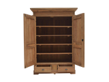 Kleiderschrank Teakholz, Schrank Teakholz Landhaus, Garderobenschrank Holz, Breite 120 cm