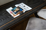Black desk, desk with drawers, width 150 cm