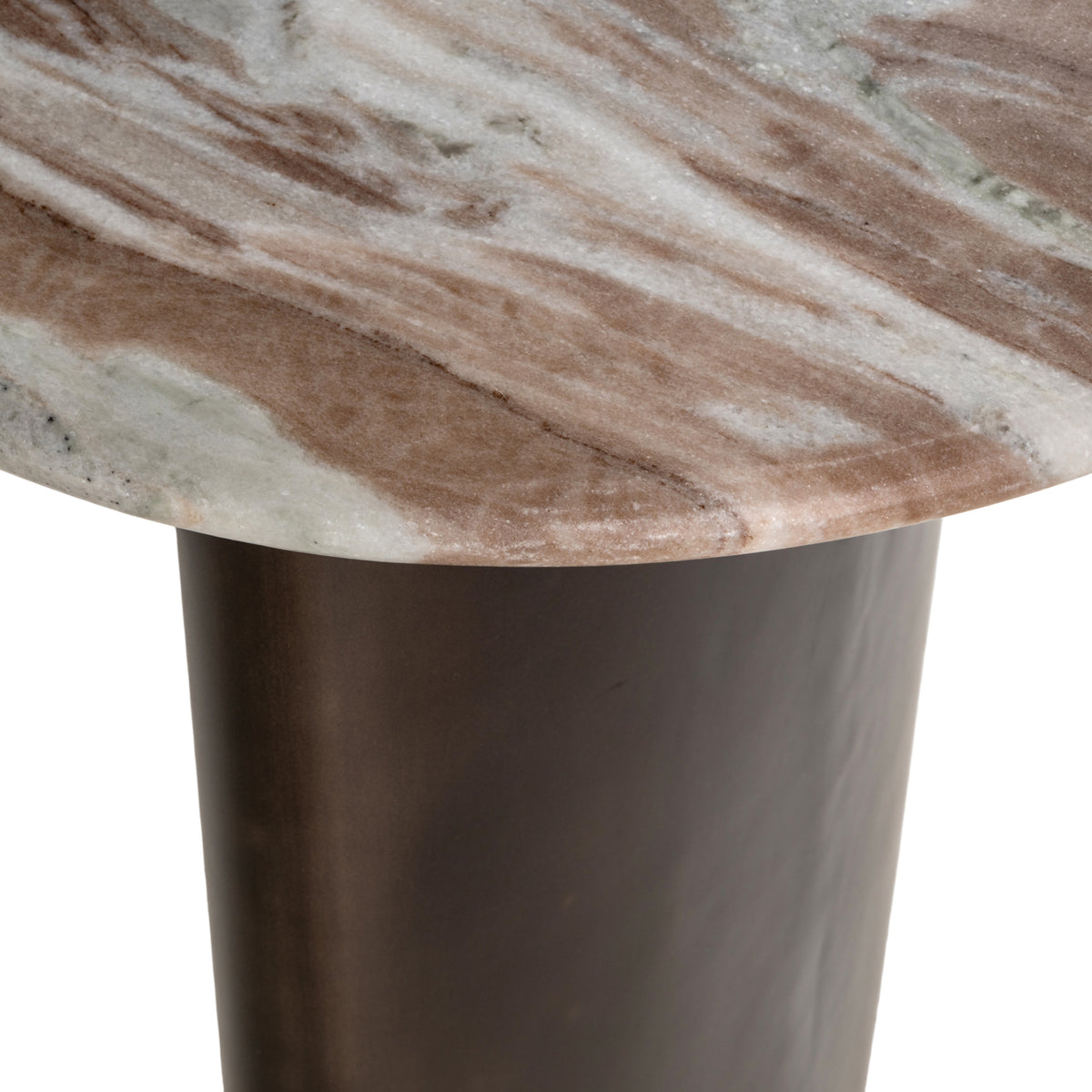 Schreibtisch halbrund Marmor, Schreibtisch Marmor-Metall, Länge 160 cm