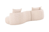 Sofa beige halbrund, halbrundes Sofa beige-creme, Länge 330 cm