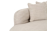 Sofa beige-creme halbrund, halbrundes Sofa beige, Länge 375 cm