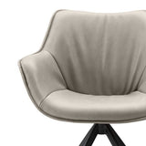 Armlehnenstuhl beige Echtleder, Esszimmerstuhl Echtleder beige, Stuhl Leder beige