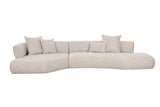 Sofa creme halbrund, halbrundes Sofa creme, Länge 392 cm