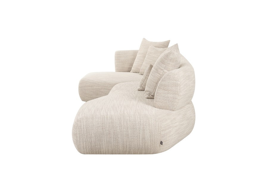 Sofa creme halbrund, halbrundes Sofa creme, Länge 392 cm