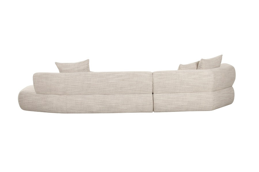 Sofa creme halbrund, halbrundes Sofa creme, Länge 392 cm