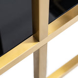 Regal Gold Metall, Metall-Glas Wandregal Gold, Bücherregal Gold, Höhe 230 cm