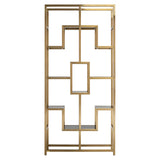 Regal Gold Metall, Metall-Glas Wandregal Gold, Bücherregal Gold, Höhe 230 cm