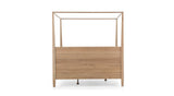 Bett Eiche-Natur Landhausstil, Himmelbett Eiche Landhaus, Breite 160 cm