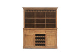 Weinschrank Holz Teak, Weinregal Teak, Weinbar Teakholz, Breite 180 cm