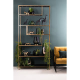 Metall Regal Gold-schwarz Industriedesign, Bücherregal Metall schwarz, Regal Metall, Breite 100 cm