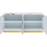 Sideboard weiß-Gold, Anrichte Gold weiß, Breite 160 cm