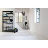 Metal shelf black industrial design, metal bookcase black, width 100 cm