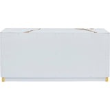 Sideboard weiß-Gold, Anrichte Gold weiß, Breite 160 cm