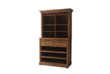 Weinschrank Holz Teak, Weinregal Teak, Weinbar Teakholz, Breite 120 cm