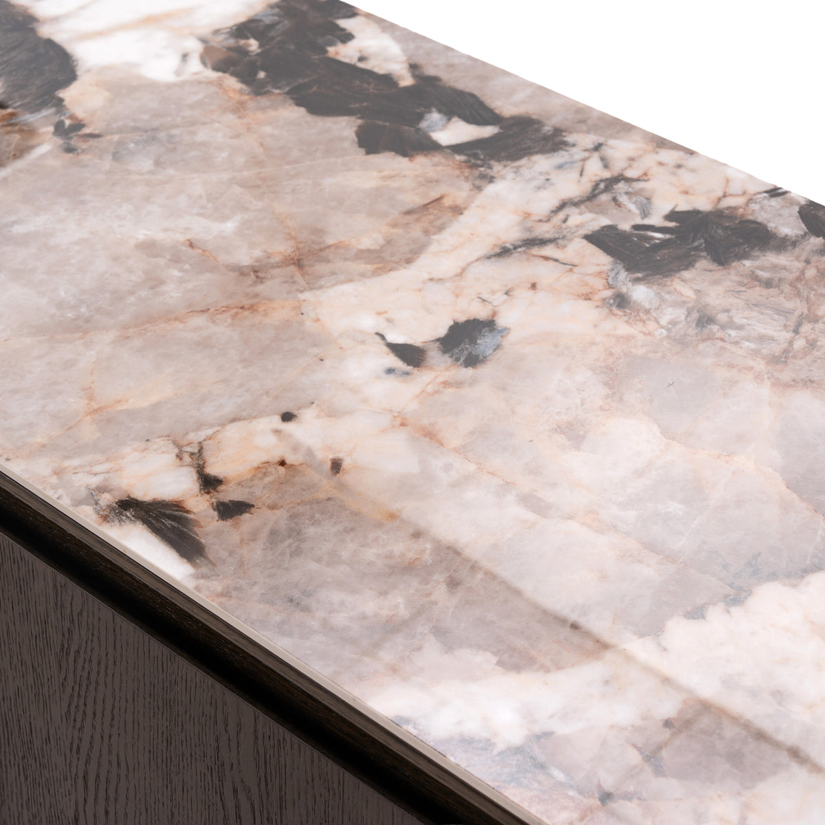 Sideboard brown mirrored glass, Sideboard brown mirror, Width 80 cm