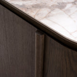 Sideboard brown mirrored glass, Sideboard brown mirror, Width 80 cm