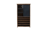 Weinschrank Holz Teak, Weinregal Teak, Vitrine Teakholz, Breite 120 cm