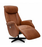 Cognac armchair, cognac swivel recliner, cognac swivel chair