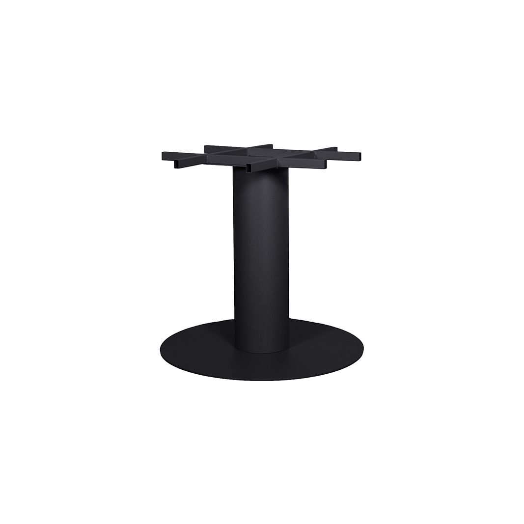 Tischgestell rund schwarz, Tischfuß rund Säule schwarz,  Höhe 72 cm