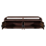 TV Schrank braun Spiegelglas, Fernsehschrank braun Spiegel, Breite 180 cm