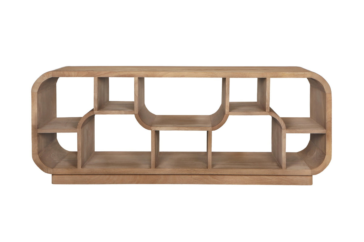 TV Regal braun, TV Regal Holz massiv, Lowb0ard  braun Holz, Breite 130 cm