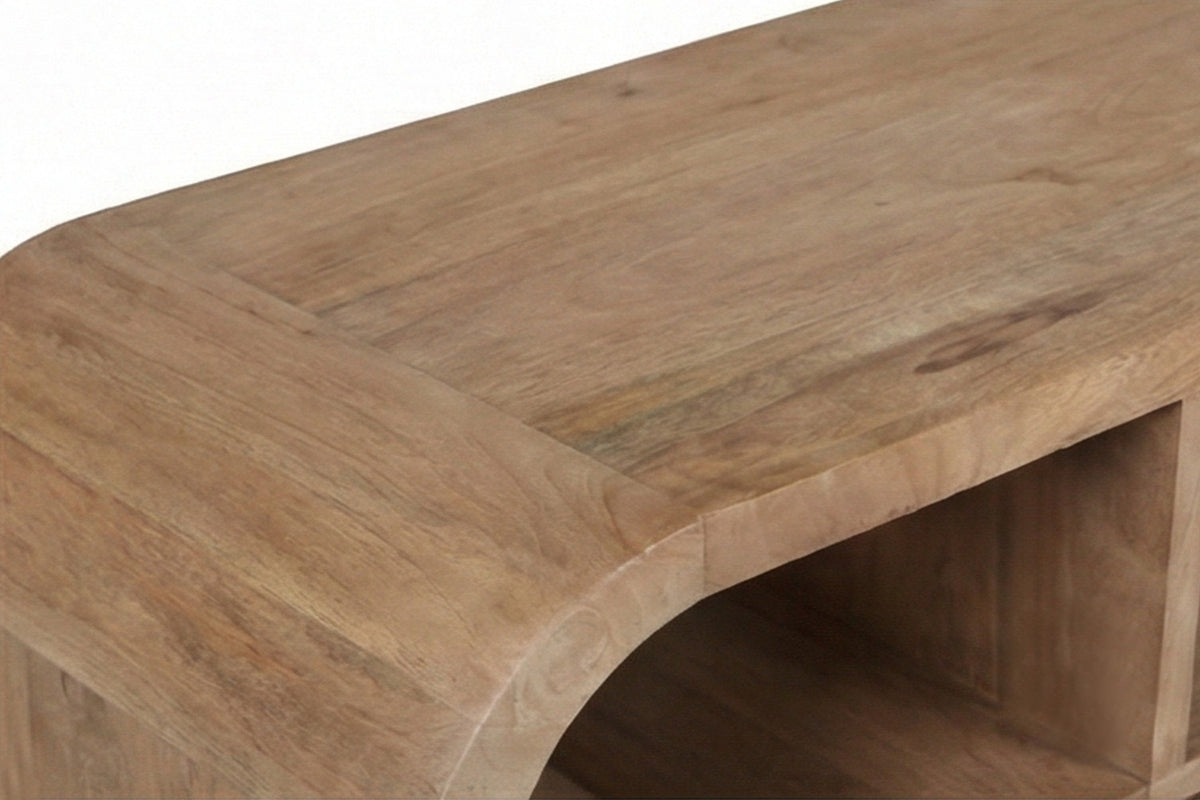 TV Regal braun, TV Regal Holz massiv, Lowb0ard  braun Holz, Breite 130 cm