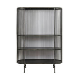 Black metal shelf, industrial design metal bookcase, metal shelving unit, width 119cm