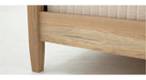 Bett Eiche-Natur Landhausstil, Himmelbett Eiche Landhaus, Breite 160 cm