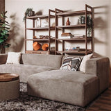 Wandschrank Farbe Walnuss , Bücherregal Holz massiv, Regal Massivholz, Breite 90 cm