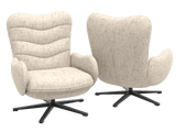 Sessel beige, Sessel drehbar creme-beige