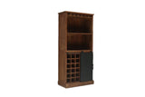 Weinschrank Holz Teak, Weinregal Teak, Weinbar Teakholz, Breite 120 cm