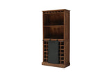 Weinschrank Holz Teak, Weinregal Teak, Weinbar Teakholz, Breite 120 cm