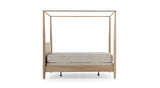 Bett Eiche-Natur Landhausstil, Himmelbett Eiche Landhaus, Breite 160 cm