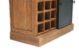 Weinschrank Holz Teak, Weinregal Teak, Weinbar Teakholz, Breite 120 cm