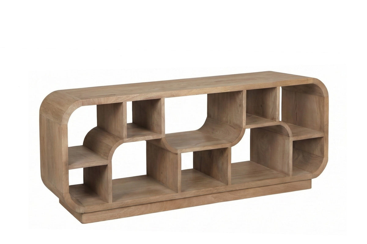 TV Regal braun, TV Regal Holz massiv, Lowb0ard  braun Holz, Breite 130 cm