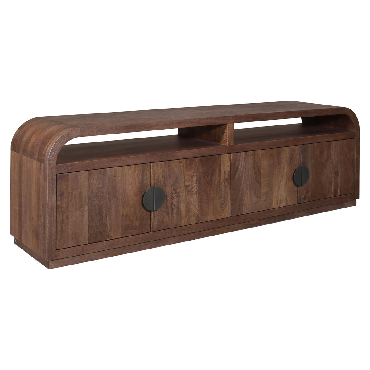 TV Schrank braun Spiegelglas, Fernsehschrank braun Spiegel, Breite 180 cm