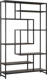 Industrial Shelf, Bookshelf Metal Wood, Width 80 cm