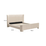 Bett beige gepolstert, Bett gepolstert, Maße 160 x 200 cm