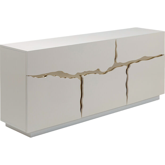 Sideboard weiß-creme, Anrichte weiß, Breite 180 cm