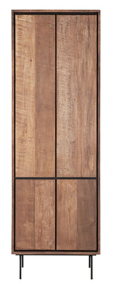 Kleiderschrank Teak Massivholz, Schrank Holz Teak, Wohnzimmerschrank Holz, Breite 70 cm