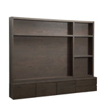 TV Schrank braun,  Fernsehschrank braun, Fernsehwand Eiche furniert, Maße 220 x 176 cm