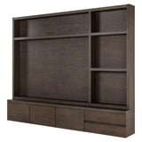 TV Schrank braun,  Fernsehschrank braun, Fernsehwand Eiche furniert, Maße 220 x 176 cm