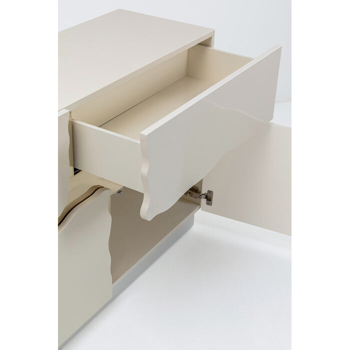 Sideboard weiß-creme, Anrichte weiß, Breite 180 cm