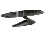 Keramik Esstisch grau, ovaler Esstisch Keramik-Tischplatte, Tisch grau Keramik, Länge 270 cm