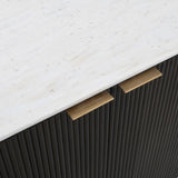 Sideboard gold black, sideboard black, sideboard black gold, width 225 cm