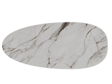 Keramik weiß, ovaler Esstisch Keramik-Tischplatte, Tisch Marmoroptik Keramik, Länge 270 cm