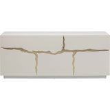 Sideboard weiß-creme, Anrichte weiß, Breite 180 cm